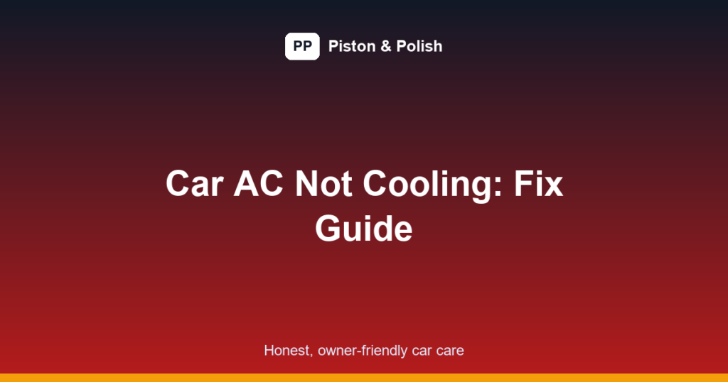car air conditioning not cooling featured image