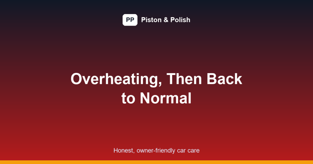 car overheating then normal featured image