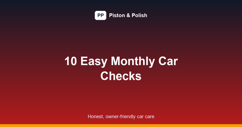 monthly car maintenance checklist featured image
