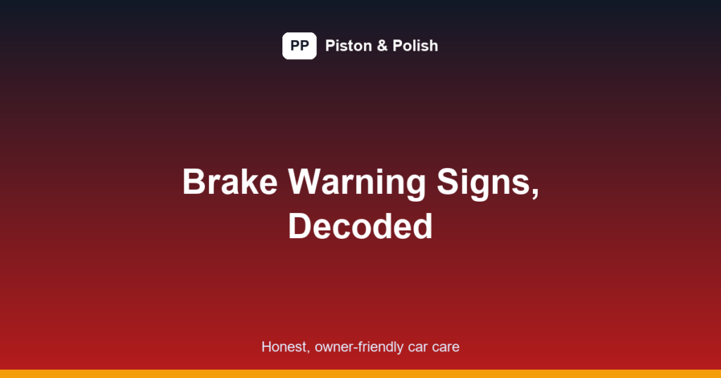signs your brakes need replacing featured image